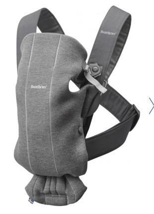 Рюкзак-кенгуру слинг  babybjorn baby carrier mini, серый4 фото