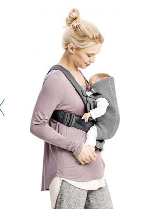 Рюкзак-кенгуру слинг  babybjorn baby carrier mini, серый6 фото