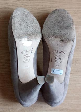 Кожаные туфли 40 г. 25.8 см бежевые unisa испания оригинал8 фото