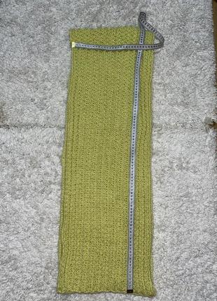 Салатовий,зелений шарф хомут велика в'язка