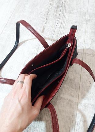 Фирменная стильная сумка багет черная5 фото
