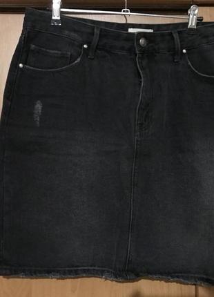 Чёрная джинсовая юбка colin’s3 фото