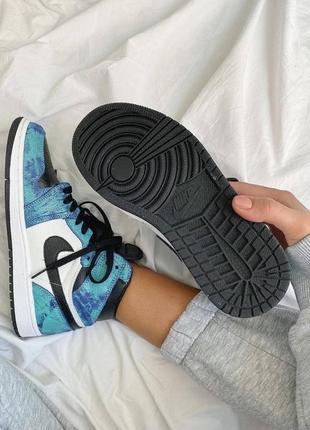 Nike air jordan 1 tie dye🆕 шикарные кроссовки найк🆕 купить наложенный платёж10 фото