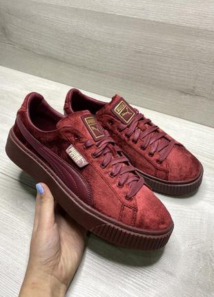 Кросівки puma basket platform velvet