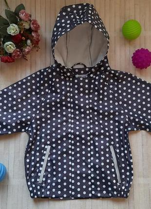Куртка дощовик в горошок графітова lupilu 86/92 2