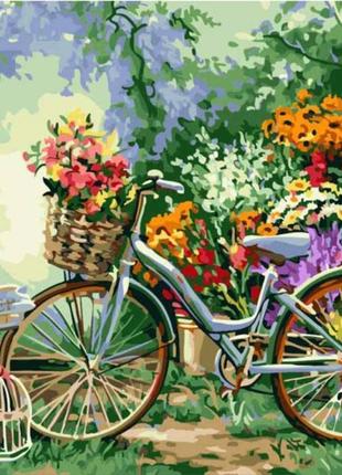 Картина за номерами велосипед в кольорах арт
