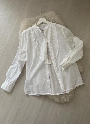 Блуза рубашка белая хлопковая6 фото