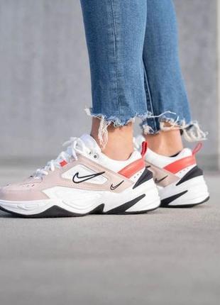 Nike m2k tekno fossil stone/summit white red найкі 36-40 🌈💐🌹 стильнийльвів стильний львів