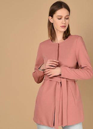 Розово-пудровое женское пальто vero moda2 фото