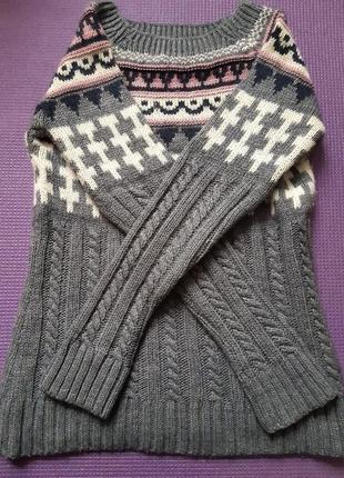 Шерстяной зимний свитер3 фото