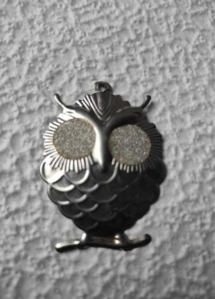 Металлическая подвеска, кулон сова
жестяная, чеканка, подвеска совушка. 5