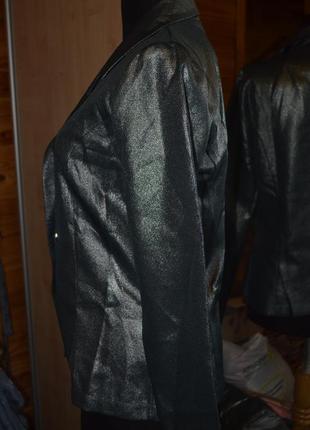 Костюм с напылением металлик! пиджак+брюки роскошный изумрудный4 фото