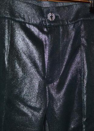 Костюм с напылением металлик! пиджак+брюки роскошный изумрудный9 фото