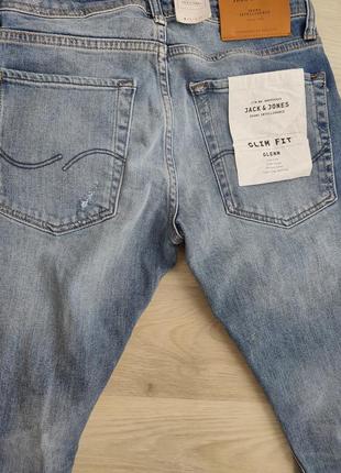 Мужские джинсы  slim fit, слим фит от бренда jack&jones, размер  w28 l32 (44-46)8 фото