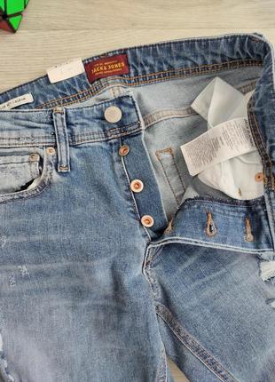 Мужские джинсы  slim fit, слим фит от бренда jack&jones, размер  w28 l32 (44-46)6 фото