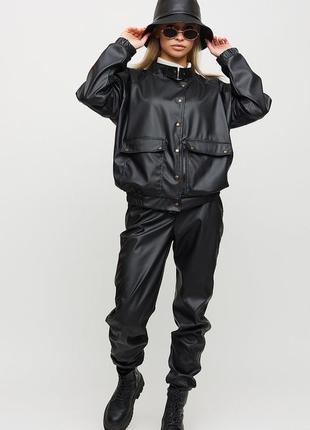 Костюм (куртка і штани з матовою еко-шкіри1 фото