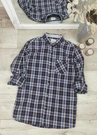 Фирменная шикарная в клетку рубашка george 100% коттон