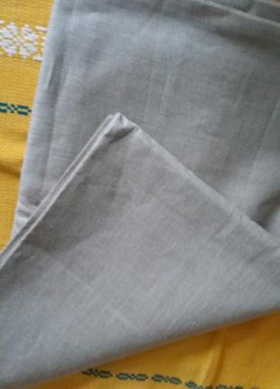 Отрезы  винтажной советской бежевой  серой льняной ткани. 100% лен.1 фото
