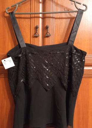 Топ блузка блузон з паєтками нова