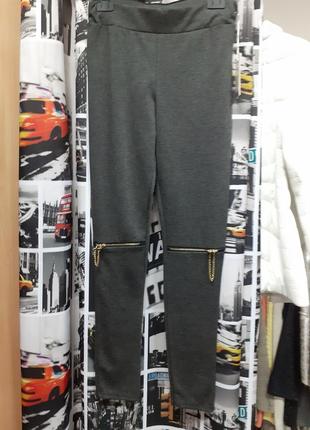 Легінси з блискавками на колінах, лосини, одяг з італії6 фото