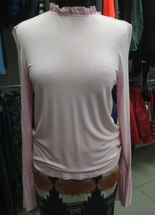 Кофта, блуза, ошатна, з воланами, легка, весняна, topshop, ru42/eur36/s6 фото