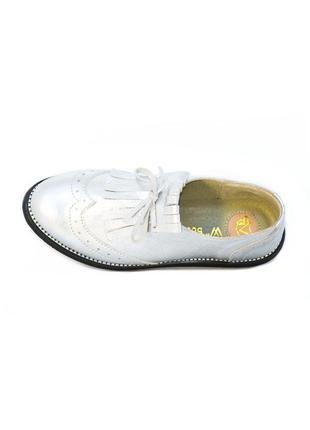 Кожаные класические туфли натуральная кожа украина гарантия серебряные металик2 фото