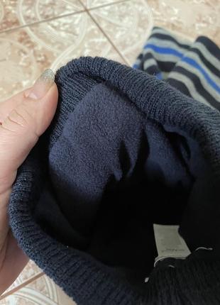 Набор на флисовой подкладке для мальчика 1-2 года  указан размер с /шапка шарф перчатки6 фото