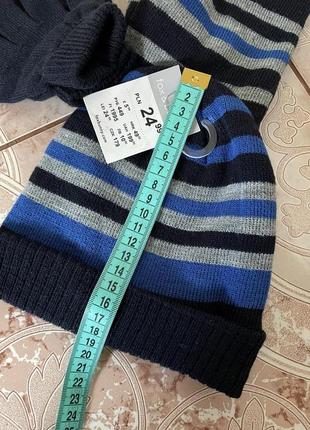 Набор на флисовой подкладке для мальчика 1-2 года  указан размер с /шапка шарф перчатки7 фото