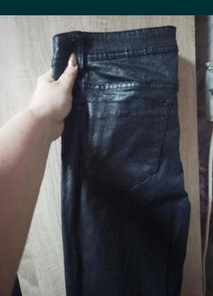 Брюки джинсы стрейч с блеском6 фото