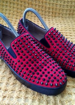 Мокасины слипоны roller boat slip on christian louboutin 39р1 фото