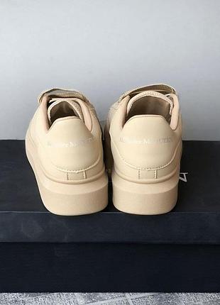 Alexander mcqueen🆕шикарные женские кроссовки🆕бежевые кожаные маквин🆕жіночі кросівки🆕 весну9 фото