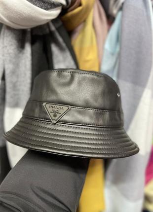 Панама prada,панама шкіряна