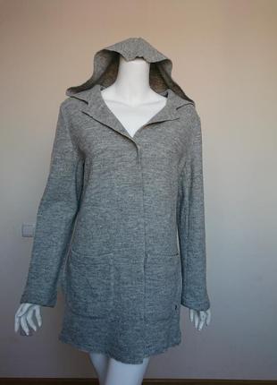 Легкое шерстяное пальто кардиган накидка с капюшоном оверсайз marc o'polo2 фото