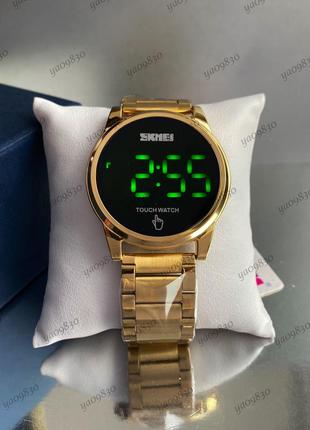 Часы  электронные металлические  skmei led watch, оригинал2 фото