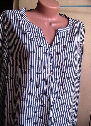 Стильная блузка с принтом из вискозы tchibo(германия) размер 46 евро5 фото