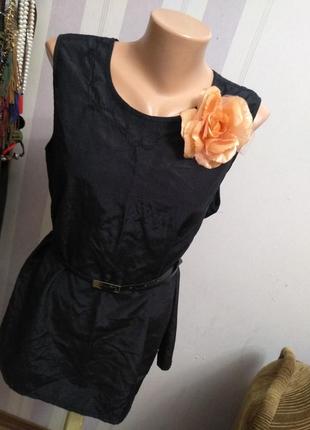 Натуральная блузка, майка, с вышивкой  , лен, большой размер7 фото