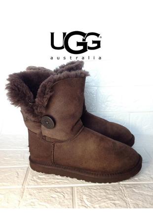 Original ugg bailey button boots оригинал угги коричневые зимние сапоги женские