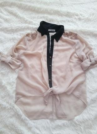 Бежева блузка в стилі бохо