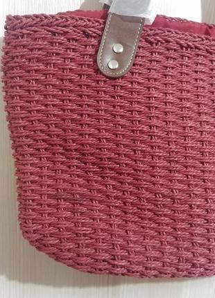 Натуральная плетеная сумка соломка nina ricci.7 фото