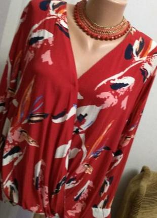 Натуральна блузка , великий розмір, віскоза