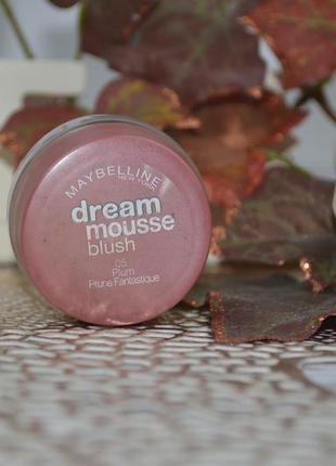 Фирменные румяна крем мусс maybelline dream mousse blush soft plum оригинал1 фото