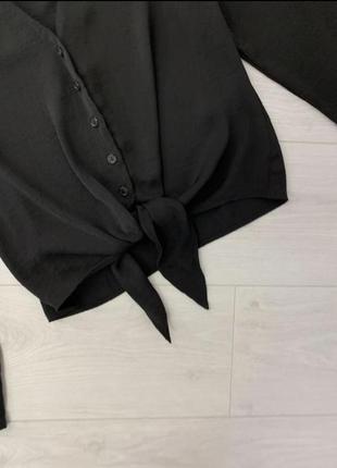Чорна базова сорочка / чёрная базовая рубашка4 фото