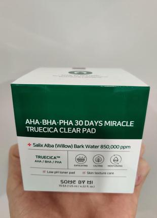 Кислотные пэды some by mi aha bha pha 30 days miracle truecica clear pad