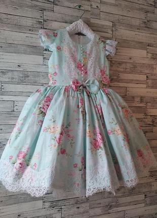 Цветочное красивое платье для ваших девочек на праздники
