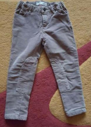 Крутые вельветовые брючки zara на 2-3 г.