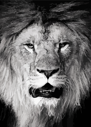 Картина по номерам big boss лев арт