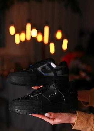 Кроссовки nike air force 1 type black2 фото