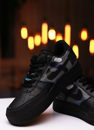 Кроссовки nike air force 1 type black3 фото