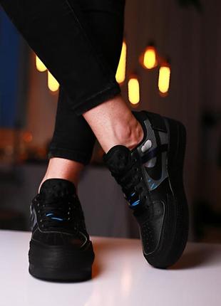 Кроссовки nike air force 1 type black1 фото