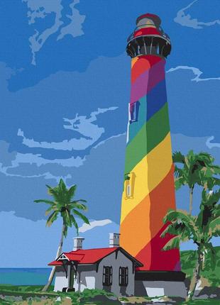 Картина по номерам маяк сан августин флорида арт 38*50